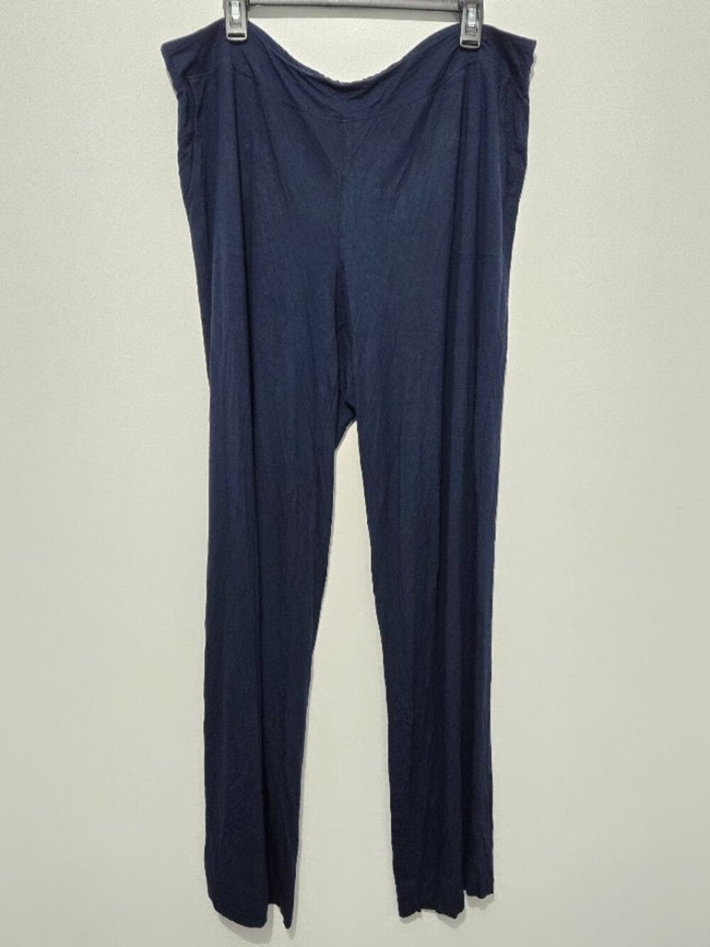 Soma Womens Navy Blue Wide Leg Pajama Pants Sz XL Long Lounge Sleepwear Comfort